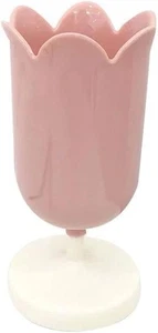 Lindo soporte para bolígrafo de plástico rosa tulipán taza para escritorio bolígrafo cepillo organizador oficial... - Imagen 1 de 8