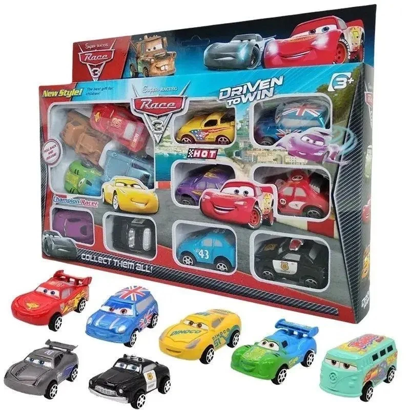 12 peças Pixar Cars Lightning McQueen conjunto de brinquedos de PVC fundido presente de aniversário infantil divertido - Imagem 1 de 4