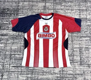 Club Deportivo Chivas De Guadalajara Soccer Futbol Jersey Bimbo Striped Men’s - Picture 1 of 9