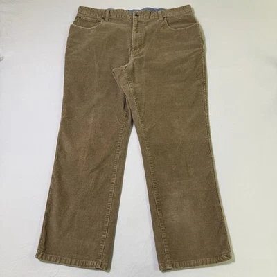 LL Bean Corduroy Pants Mens 38x29 Brown Standard Fit Mid Rise Preppy - Image 1 of 4