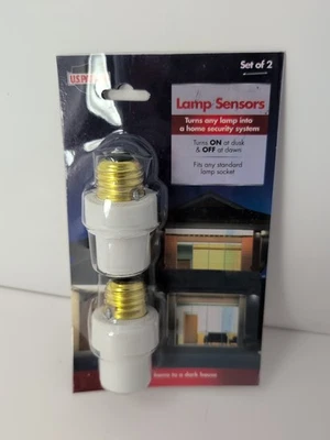 Automatic Lamp Sensors Dusk to Dawn Security Light Switch System Socket - 2/Pack - Image 1 of 2