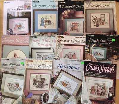 Paula Vaughan Cross Stitch Patterns from Leisure Arts Lot of 12 Vintage - Image 1 of 4