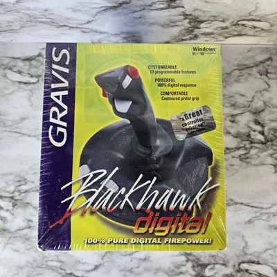 New Factory Sealed, Gravis Blackhawk Joystick  Vintage (1998) for Win 95 & 98 - Image 1 of 4