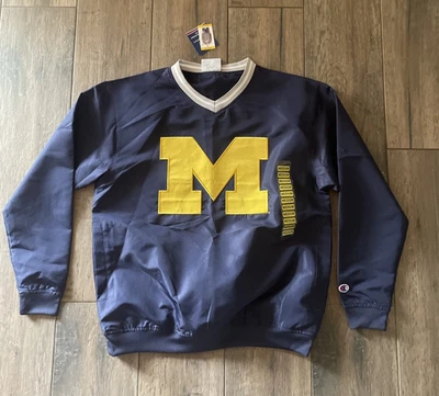 Pullover cortavientos Michigan Wolverines para hombre mediano cuello en V Foto 1 de 4