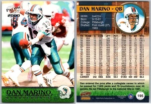 2000 Pacific DAN MARINO Base Card #195 Miami Dolphins HOF - Picture 1 of 1