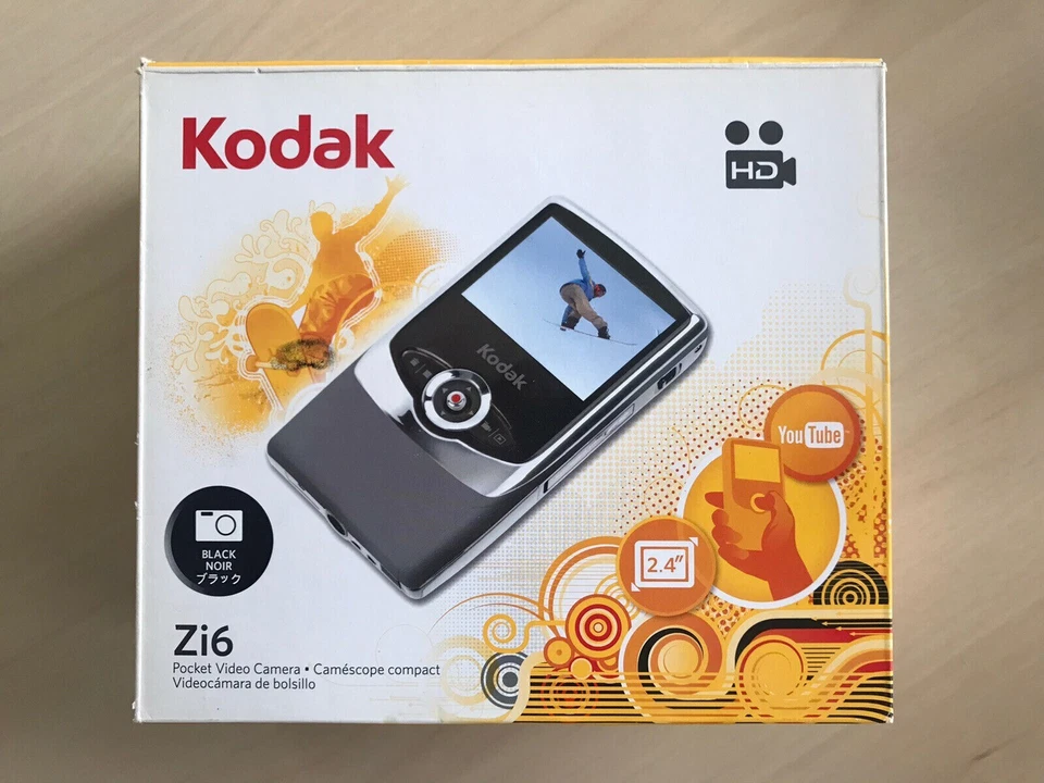 Videocámara de bolsillo Kodak Zi6 rosa # 041771232481 Foto 1 de 1