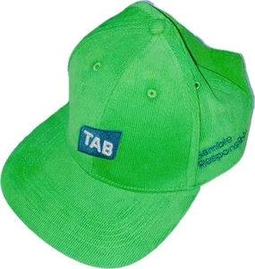 TAB Hat Cap Gamble Responsibly Green Corduroy Clip Back Adjustable - Picture 1 of 2