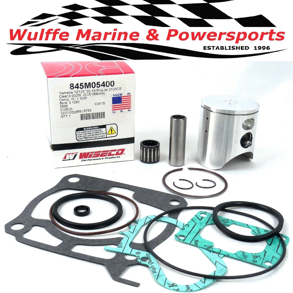 Piston Kit Yamaha YZ125 2005-21 Top End Rebuild Wiseco 845M05400 Gaskets Bearing - Imagen 1 de 1
