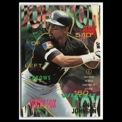 Lance Johnson #121 1995 Fleer Chicago White Sox Baseball Card MLB NM - Image 1 of 3