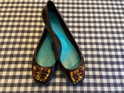 Oka b женщин балетки, коричневый с многоцветный кристалл украшения, размер 8 - Изображение 1 из 4