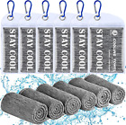 Cooling Towels - 6 Pack Cooling Towel (40"X12"), Ice Gym Towels for Working Out,