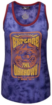 Camiseta sin mangas para mujer The North Face Cali Roots talla pequeña color azul marino brillante tie dye Foto 1 de 4