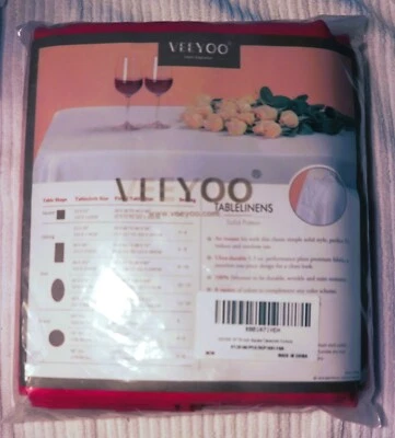 NEW 70" PINK SQUARE TABLECLOTH_Wrinkle & Stain Resistant_Durable Classy Holiday - Image 1 of 4