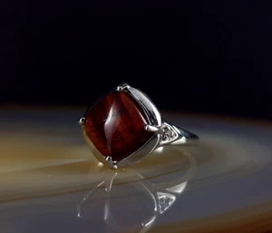 Ring Silber 925 Juwelo Zirkon Tigerauge 17,4 mm - zeitlos schön silver anello - Bild 1 von 9