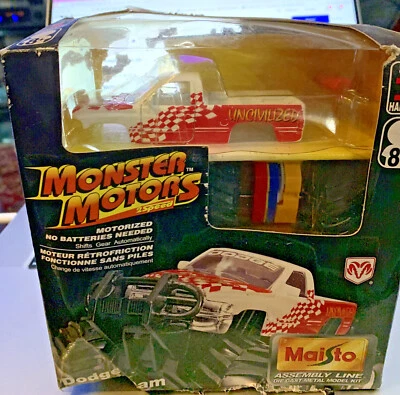 Maisto Monster Motors JUGUETE Velocidad Diecast Monster Truck DODGE Ram Car Build Foto 1 de 4