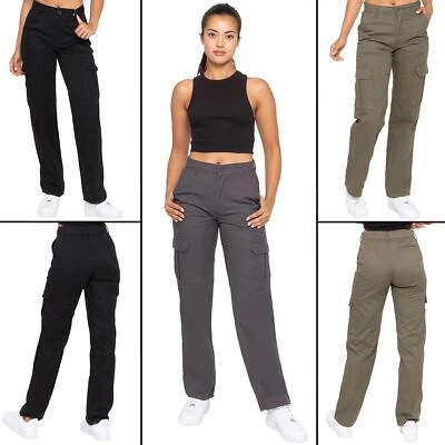 Pantalones de mezclilla Enzo cargo informales de algodón de pierna recta talla S-XL del Reino Unido Foto 1 de 4