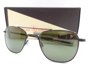 AO American Optical Original Pilot Black Green Lens Option Sunglasses - Picture 1 of 7