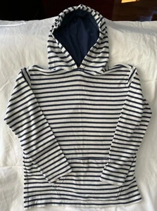 Old Navy Hoodie Boys XL Blue White Striped Long Sleeve Front Pocket Youth - Picture 1 of 3
