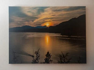 Sunset Over Howe Sound (Vancouver) Canvas - Multiple Sizes Available - Picture 1 of 3