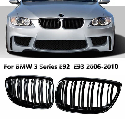 Parrilla delantera estilo 328i 335i cupé negro brillante para BMW E92 E93 2007-2010 Foto 1 de 4