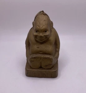 Vintage Cast Iron Metal Billiken Good Luck Bank Patent NO. 39603 - Picture 1 of 10