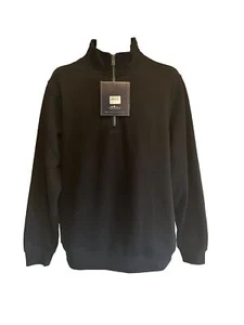 NWT Charles River Apparel Men's M Sweatshirt Sweater Black 1/2 Zip Pullover - Picture 1 of 3