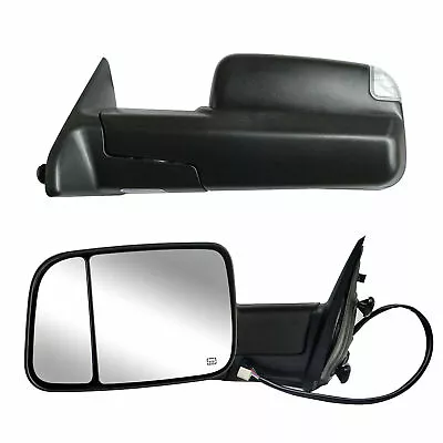 Tow Mirrors For 2015 2016 2017 2018 Dodge Ram 1500 Power Heated LED Turn Signal - Image 1 of 4