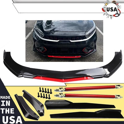 For Kia Forte Sedan Front Bumper Lip Splitter Spoiler Body Kit Side-Skirt - Изображение 1 из 4