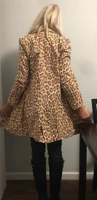 Gabardina Chaqueta Marc Jacobs Estampado Animal Marrón Tostado Amarillo Bolsillo’s Talla S. Foto 1 de 4