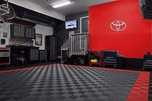 Toyota Logo Garage Sign 2 feet Long Brushed Silver - Picture 1 of 8