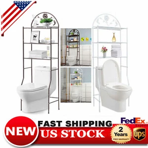 Over the Toilet Storage Towel Rack Bathroom Space Saver Free stand Shelf Holder - Picture 1 of 37