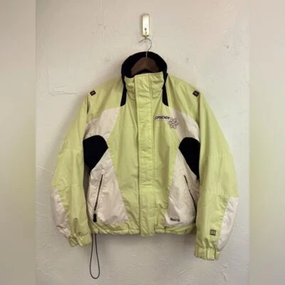 SPYDER лыж пальто Kids неоновый светло-зеленый молнии зимняя куртка сноуборда размер 16 - Изображение 1 из 4