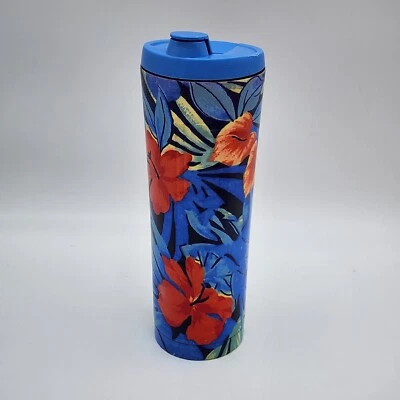 Dutch Brothers Flight-Floral 28 oz Tumbler Tropical Habiscus Flowers Dble Wall - Image 1 of 4