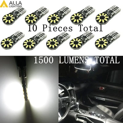 Allá Lighting 10x 18-LED Cortesía Placa Marcador Lateral Bombilla 194, Blanco Foto 1 de 4