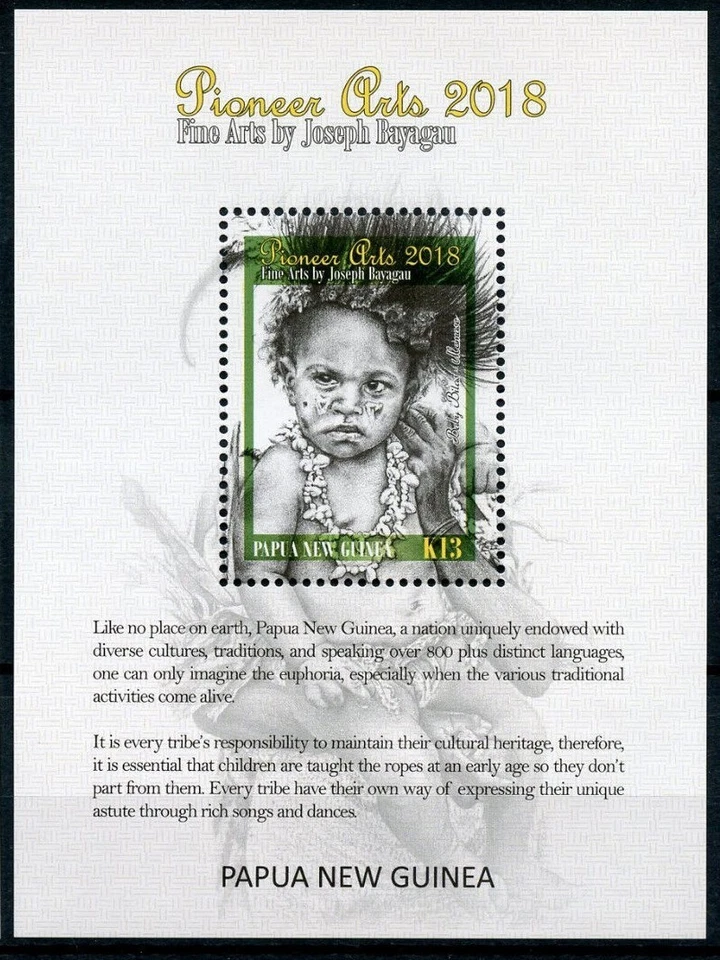 Papúa Nueva Guinea 2018 - Pioneer Arts - Hoja en miniatura - MNH Foto 1 de 1