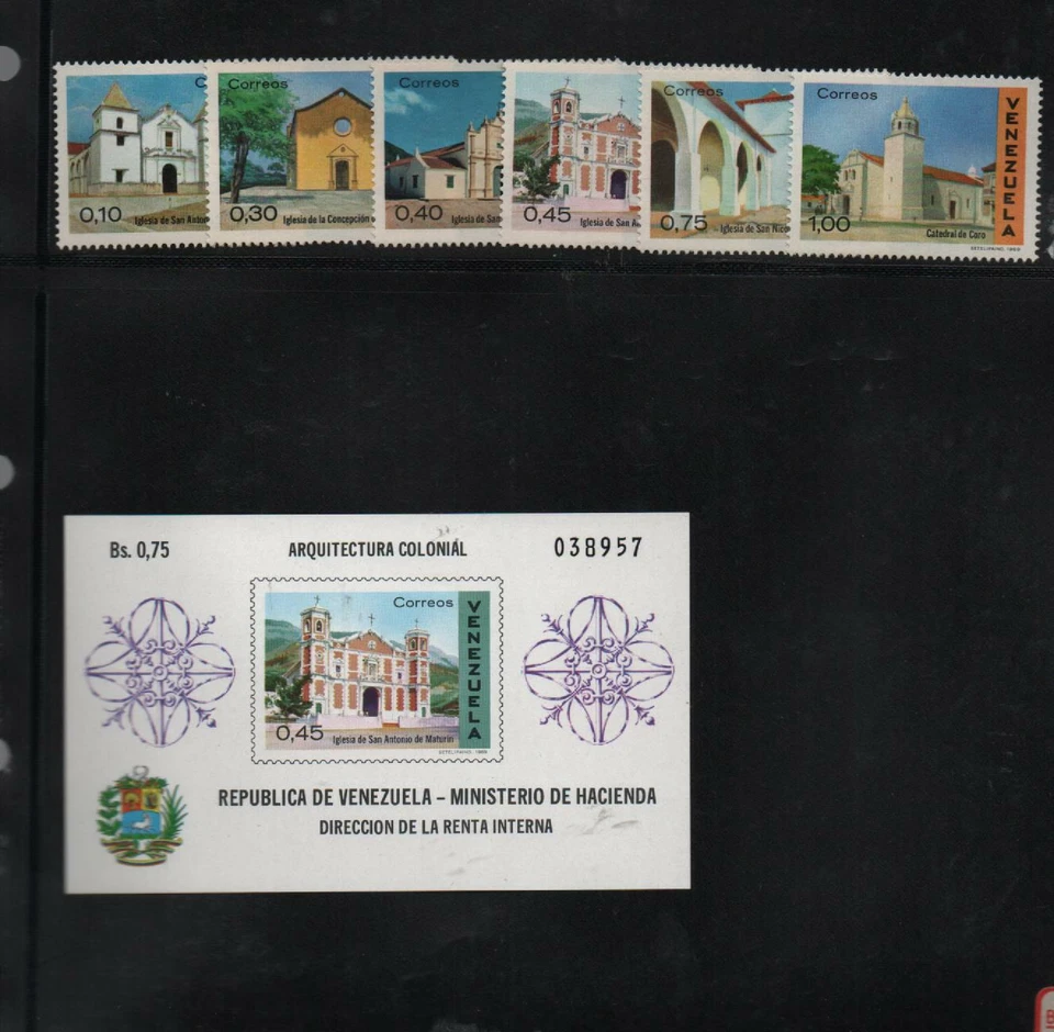 Venezuela: 1969; Scott 957-962 + Souvenir sheet + 2 F.D.C, MNH, VZ1082 - Image 1 of 2