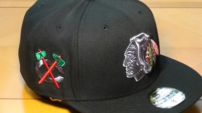 Sombrero negro ajustado NHL Chicago Blackhawks peltre negro New Era 59Fifty Foto 1 de 4