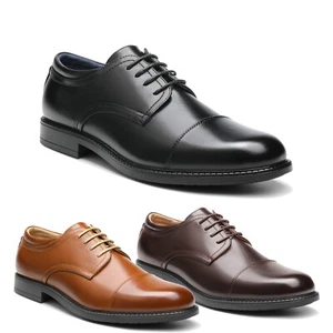Men's Dress Oxfords Classic Lace Up Formal Business Derby Shoes Wide Size 6.5-15 - Picture 1 of 20