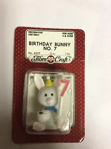 Cake Decoration Birthday Bunny No. 7 - Picture 1 of 6