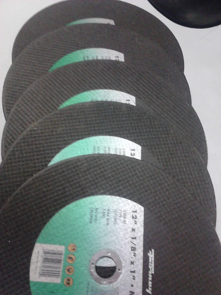 5 PACK Forney 71894 Masonry C20R-BF Cutting Wheel, Type 1, 12" x 1/8", 1" Arbor - Image 1 of 1