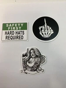 Lot Of 3 Hard Hat Stickers Helmet Decal - Picture 1 of 2