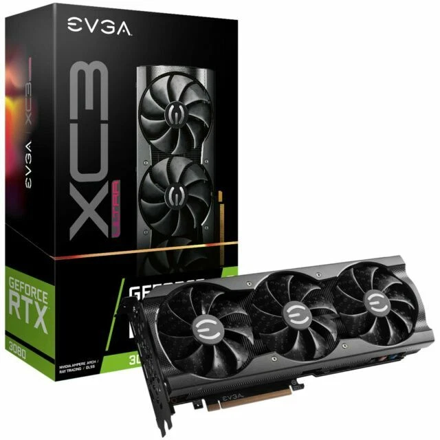 EVGA GeForce RTX 3080 XC3 Ultra Gaming 10GB GDDR6X Graphics Card (10G-P5-3885-KL)