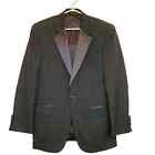 Jos. A. Bank black wool satin trim one button tuxedo jacket