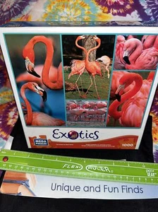 Mega Puzzles Exotics Series Flamingo Birds Puzzle 1000 Piece NEW in Box - Picture 1 of 4