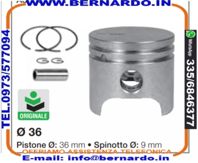 OLEO MAC,EFCO Kit Pistone completo Ø36 originale DECESPUGLIATORE EFCO 8300 DS8300 3000 3200 e