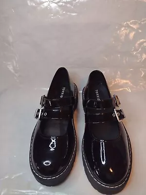 Torrid Double Strap Platform Mary Jane Shoes Faux Patent Sz 11ww - Image 1 of 4