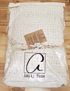 Amity Home Trawick Linen Bed Skirt Ivory - Size Twin - New in Packaging - Picture 1 of 9