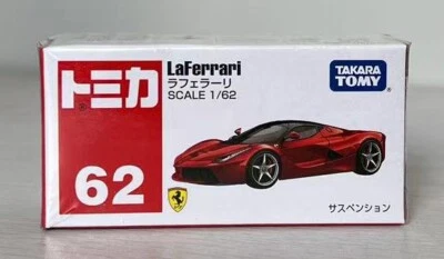 Mini coche diecast Takara Tomy Tomica 62 Ferrari LaFerrari rojo 1/62 Foto 1 de 3