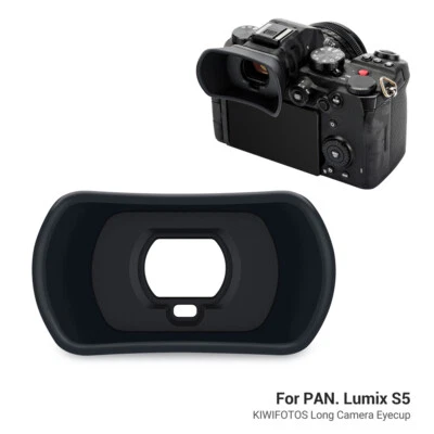 KIWIFOTOS Soft Long Silicone Eyecup Eyepiece Viewfinder for Panasonic Lumix S5 - Image 1 of 4