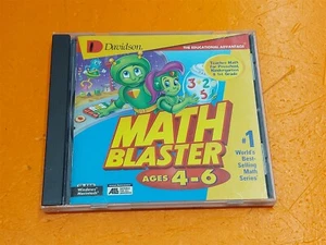 ⭐️⭐️⭐️⭐️⭐️ Davidson Math Blaster Ages 4-6 Grades PreK-1st CD-ROM WIN/MAC - Picture 1 of 4